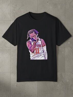 Jalen Brunson 3 Point Celebration Graphic Tee NBA New York Basketball Shirt